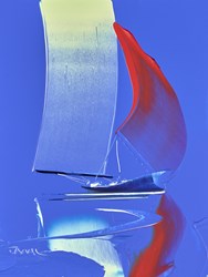 Blue Sailing II by Duncan MacGregor - Original Painting on Board sized 9x12 inches. Available from Whitewall Galleries